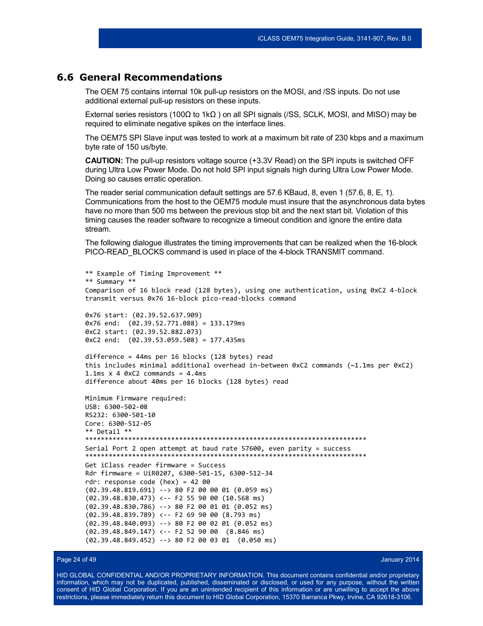 6 general recommendations, General recommendations | HID Hi-O iCLASS Installation Guide User Manual | Page 24 / 49