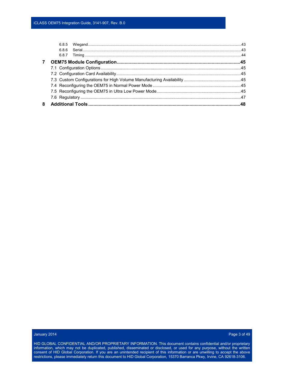 HID Hi-O iCLASS Installation Guide User Manual | Page 3 / 49