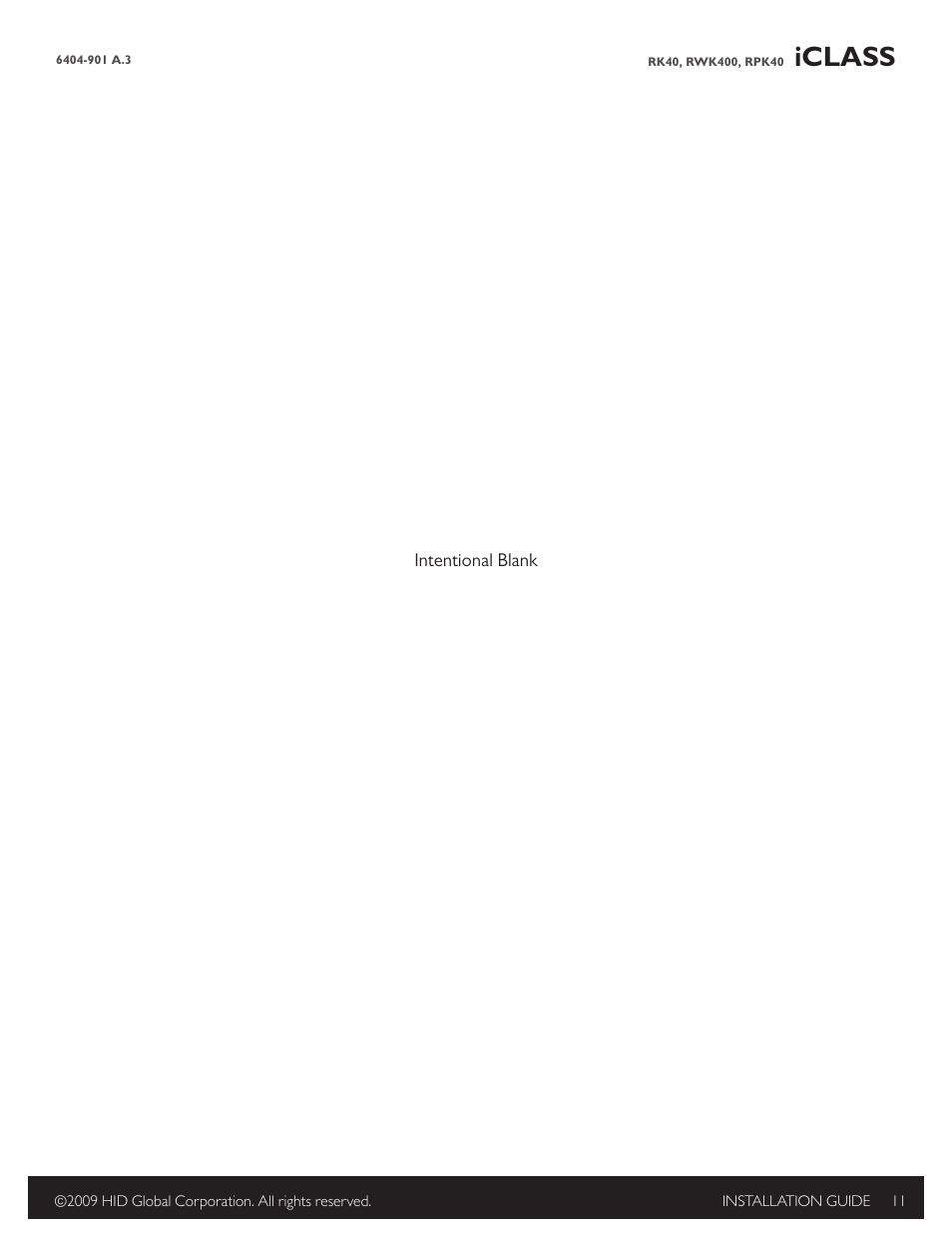 Iclass | HID iCLASS RK Series Rev C Installation Guide User Manual | Page 11 / 12