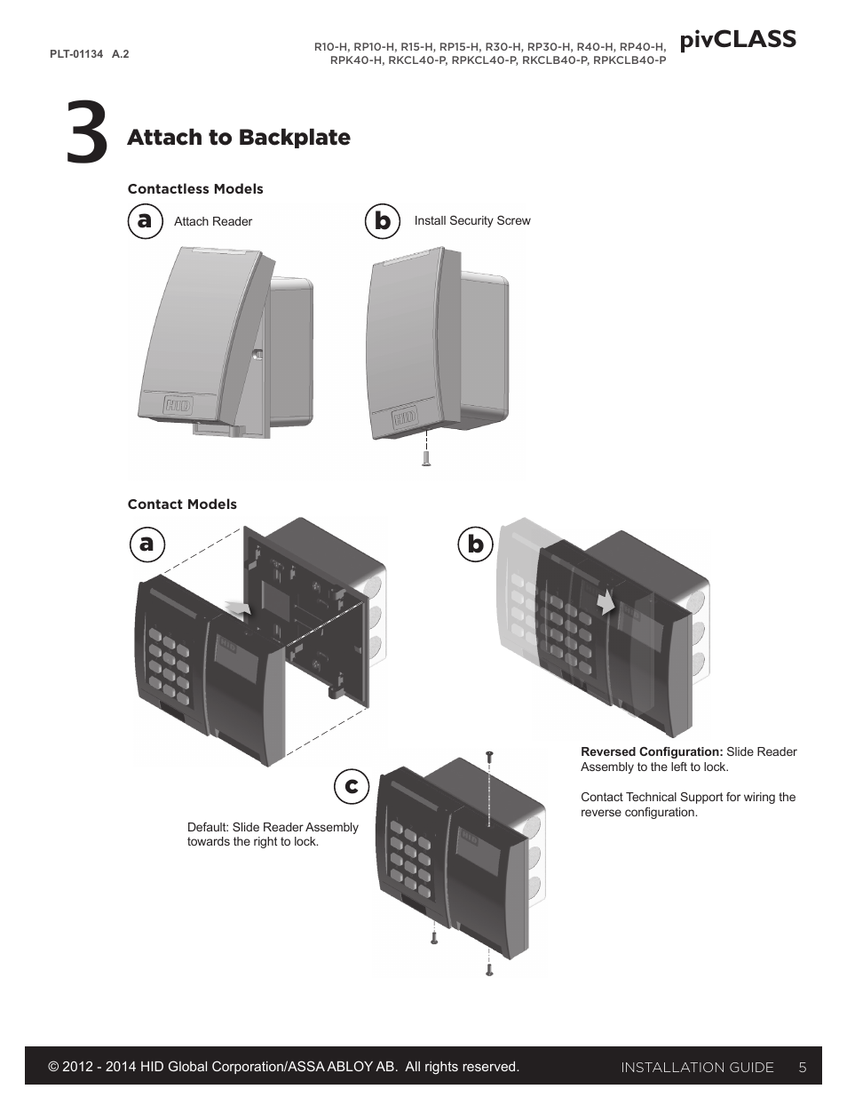 Pivclass | HID pivClass Installation Guide User Manual | Page 5 / 8