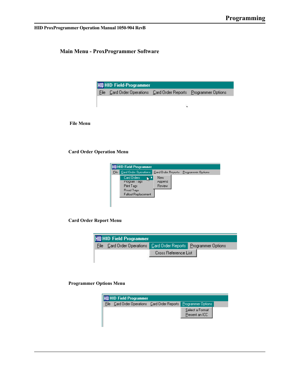 Programming | HID Prox Programmer Installation Guide User Manual | Page 10 / 21