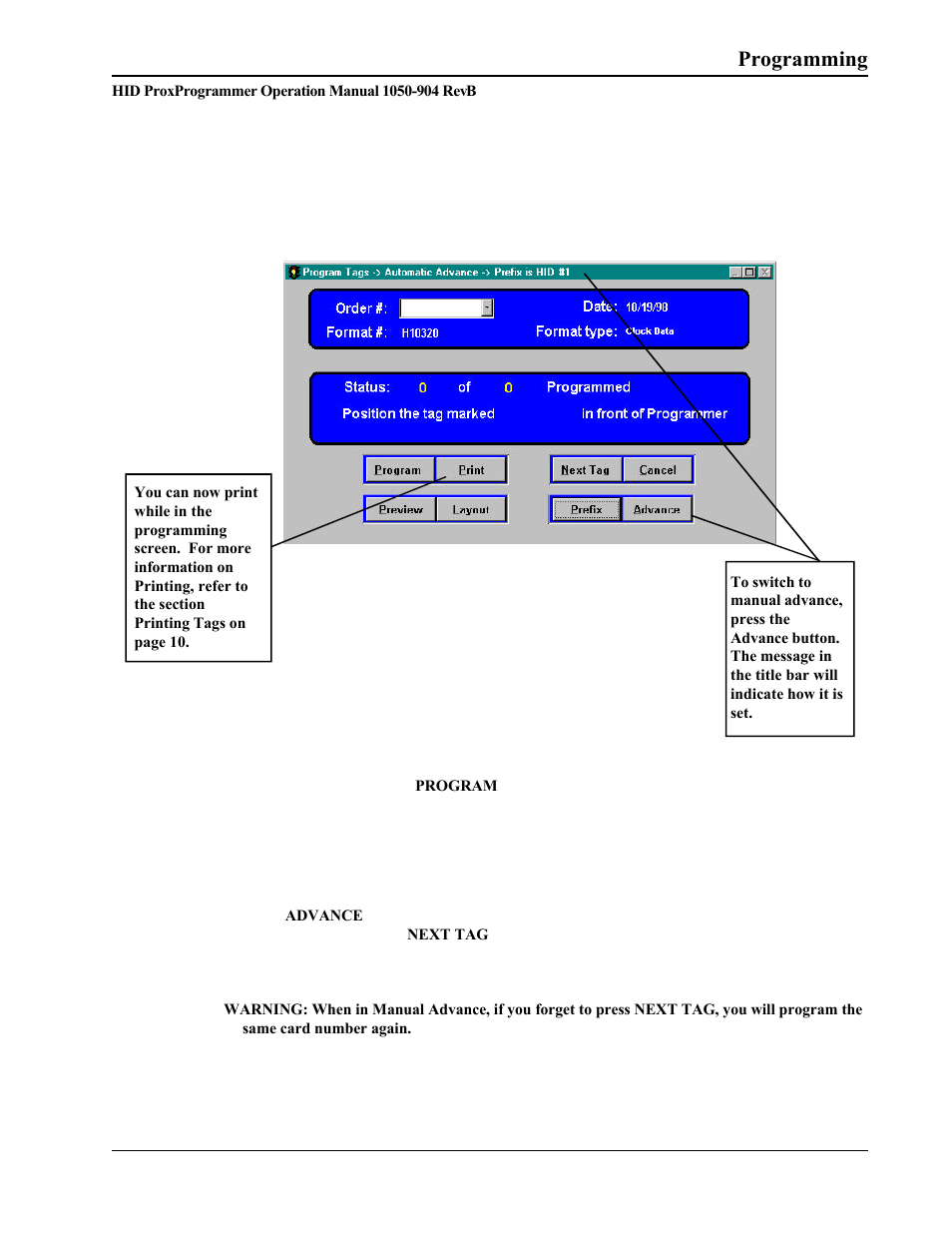 Programming | HID Prox Programmer Installation Guide User Manual | Page 12 / 21