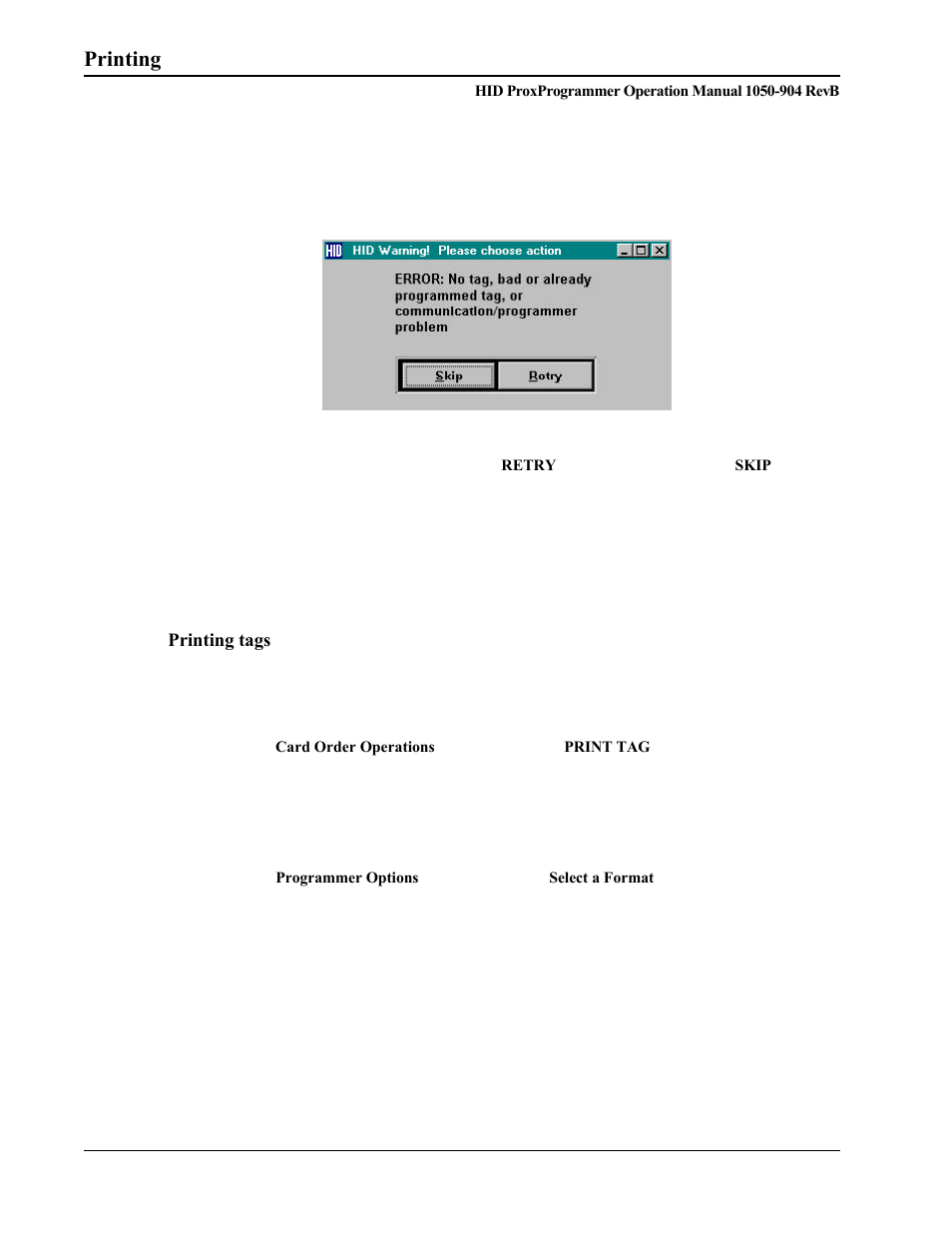 Printing | HID Prox Programmer Installation Guide User Manual | Page 13 / 21