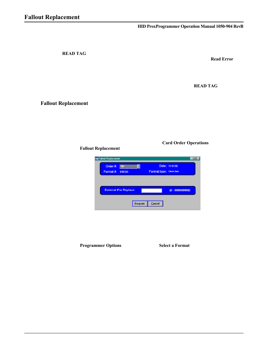 Fallout replacement | HID Prox Programmer Installation Guide User Manual | Page 17 / 21