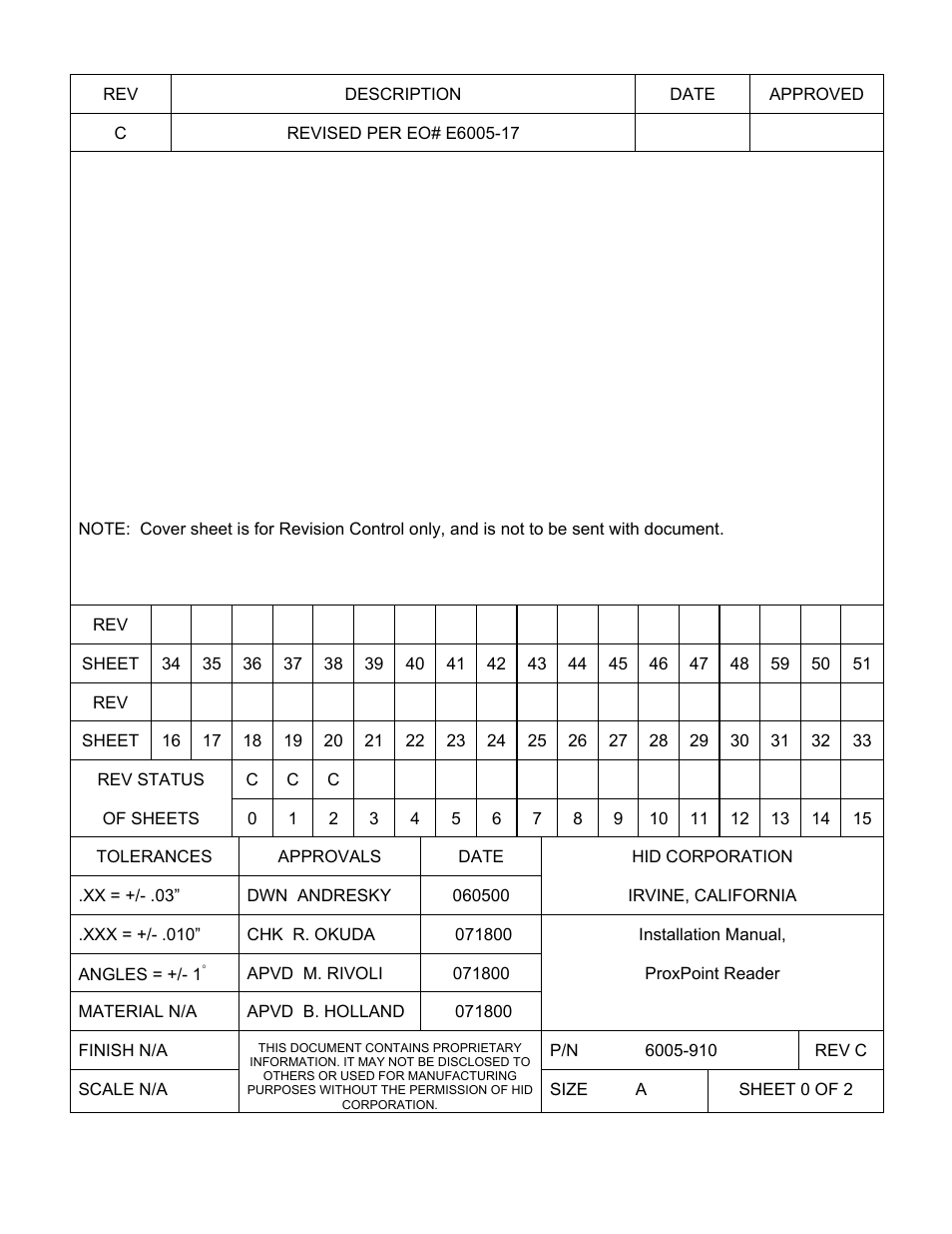 HID ProxPoint Installation Guide User Manual | 3 pages