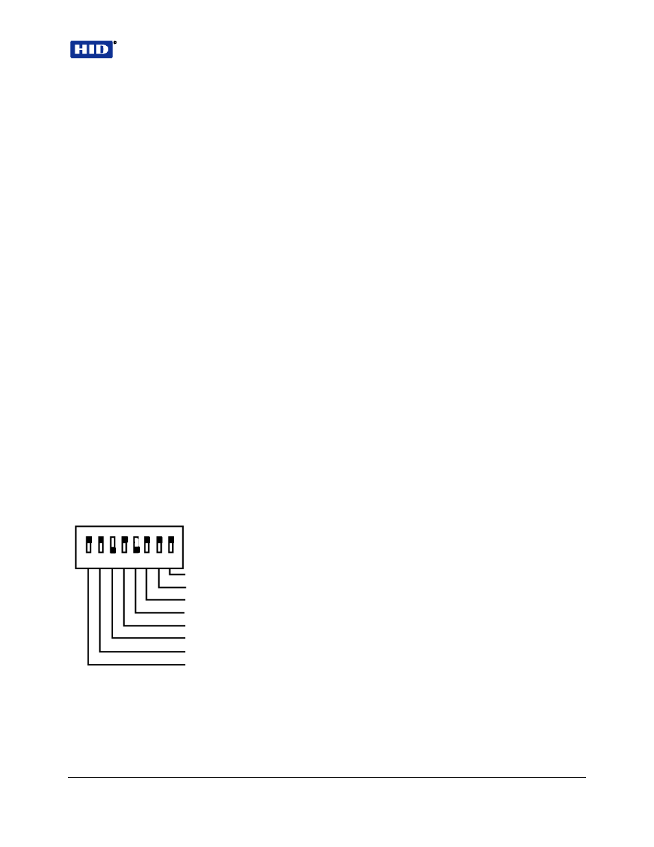 2 switch 1-2 audible tone control, 3 switch 1-3 green led control, 4 switch 1-4 keypad operation | 5 switch 1-5 single / dual led control, 6 switch 1-6 and 1-7 data output biasing, Switch 1-2 audible tone control, Switch 1-3 green led control, Switch 1-4 keypad operation, Switch 1-5 single / dual led control, Switch 1-6 and 1-7 data output biasing | HID ProxPro Installation Guide User Manual | Page 7 / 14