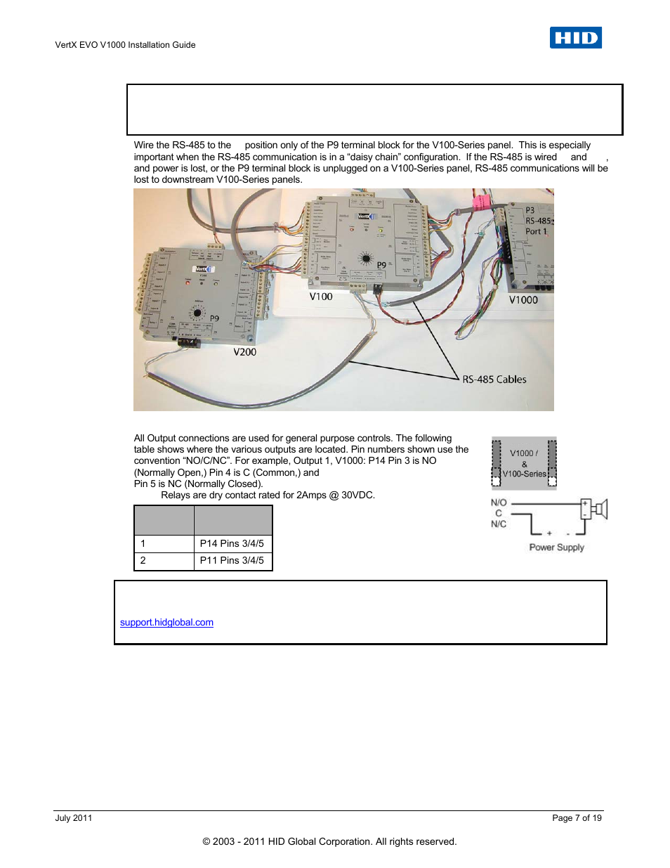 HID VertX EVO V1000 Installation Guide User Manual | Page 7 / 19