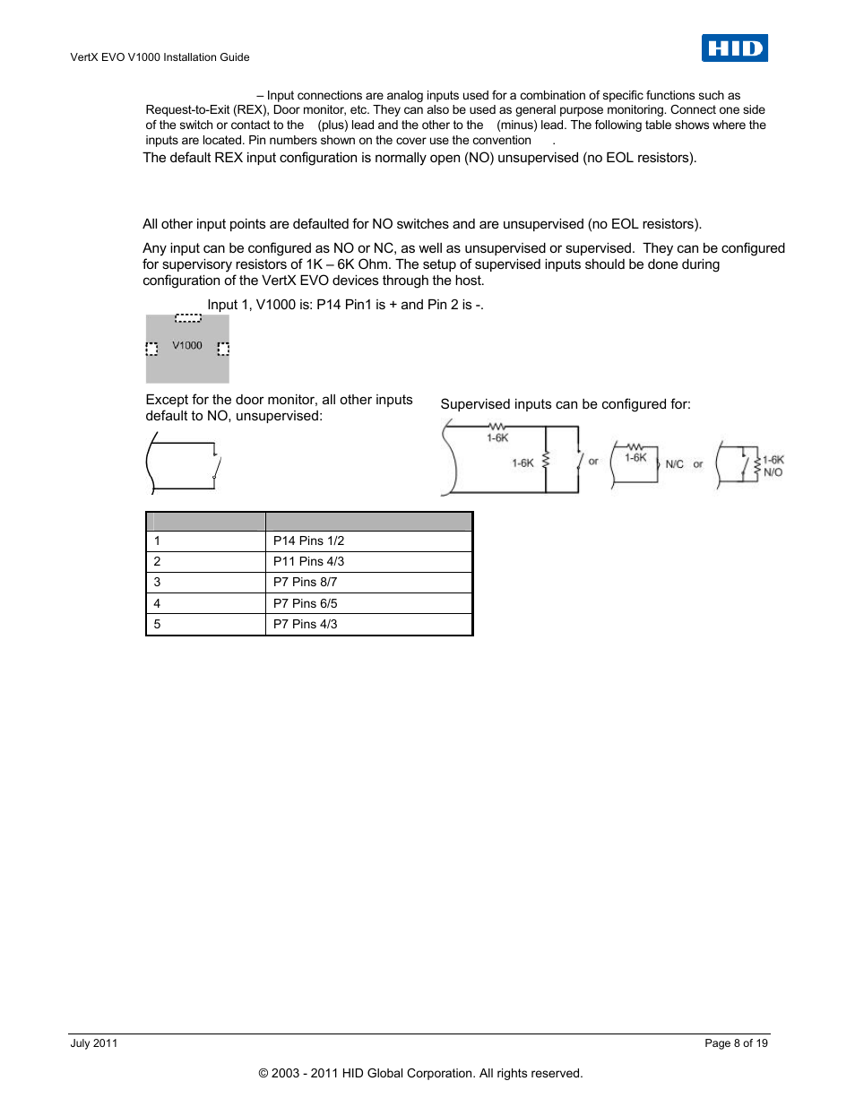 HID VertX EVO V1000 Installation Guide User Manual | Page 8 / 19