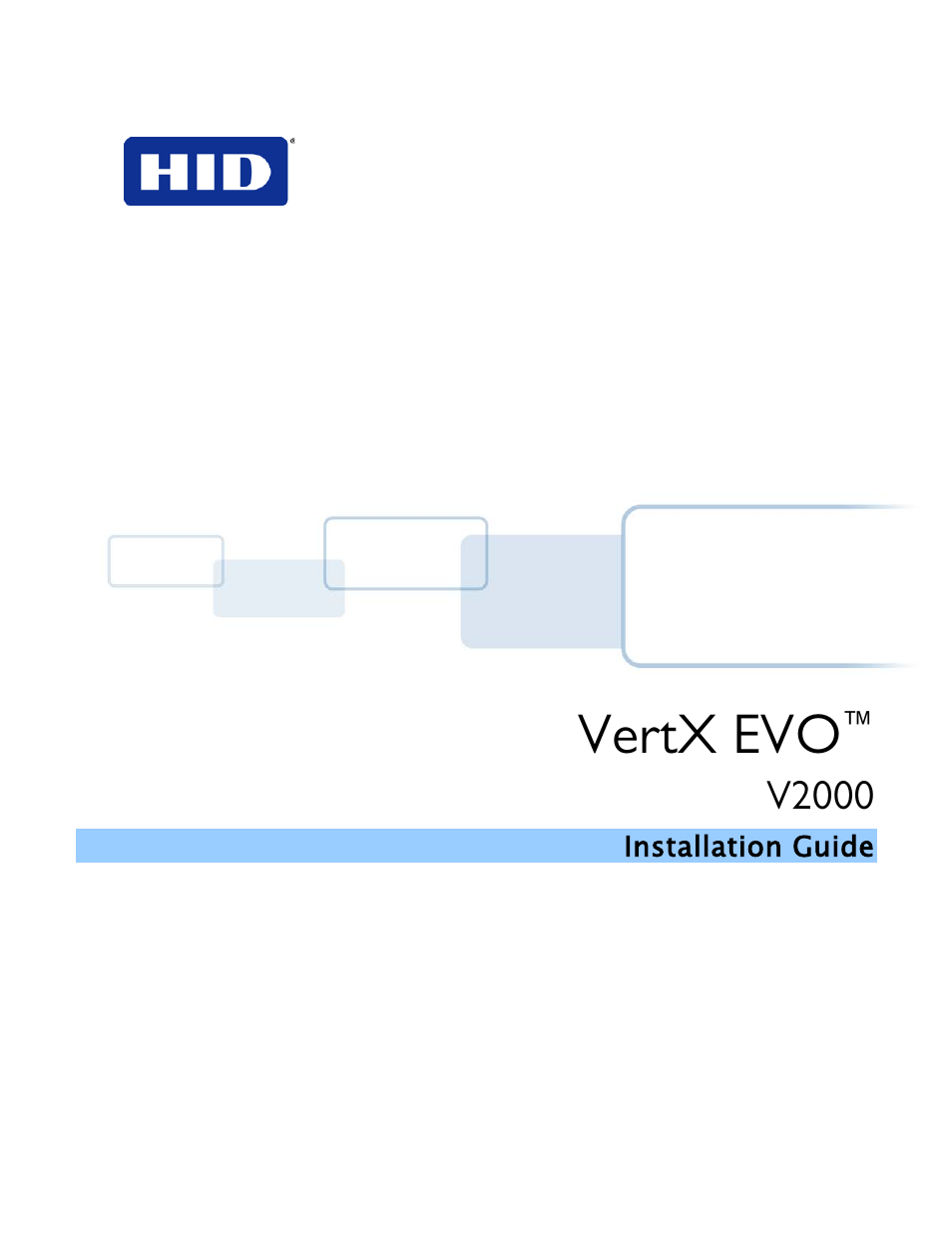 HID VertX EVO V2000 Installation Guide User Manual | 18 pages