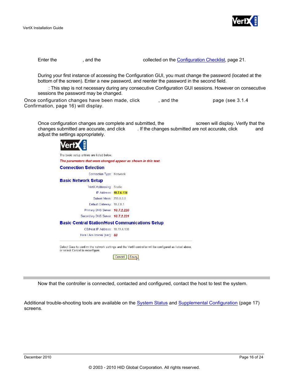3 host communication setup, 4 confirmation, Step 4 communicate | Host communication setup, Confirmation, Step 4, Communicate | HID VertX V100, V200, V300, V1000, and V2000 Installation Guide User Manual | Page 16 / 24
