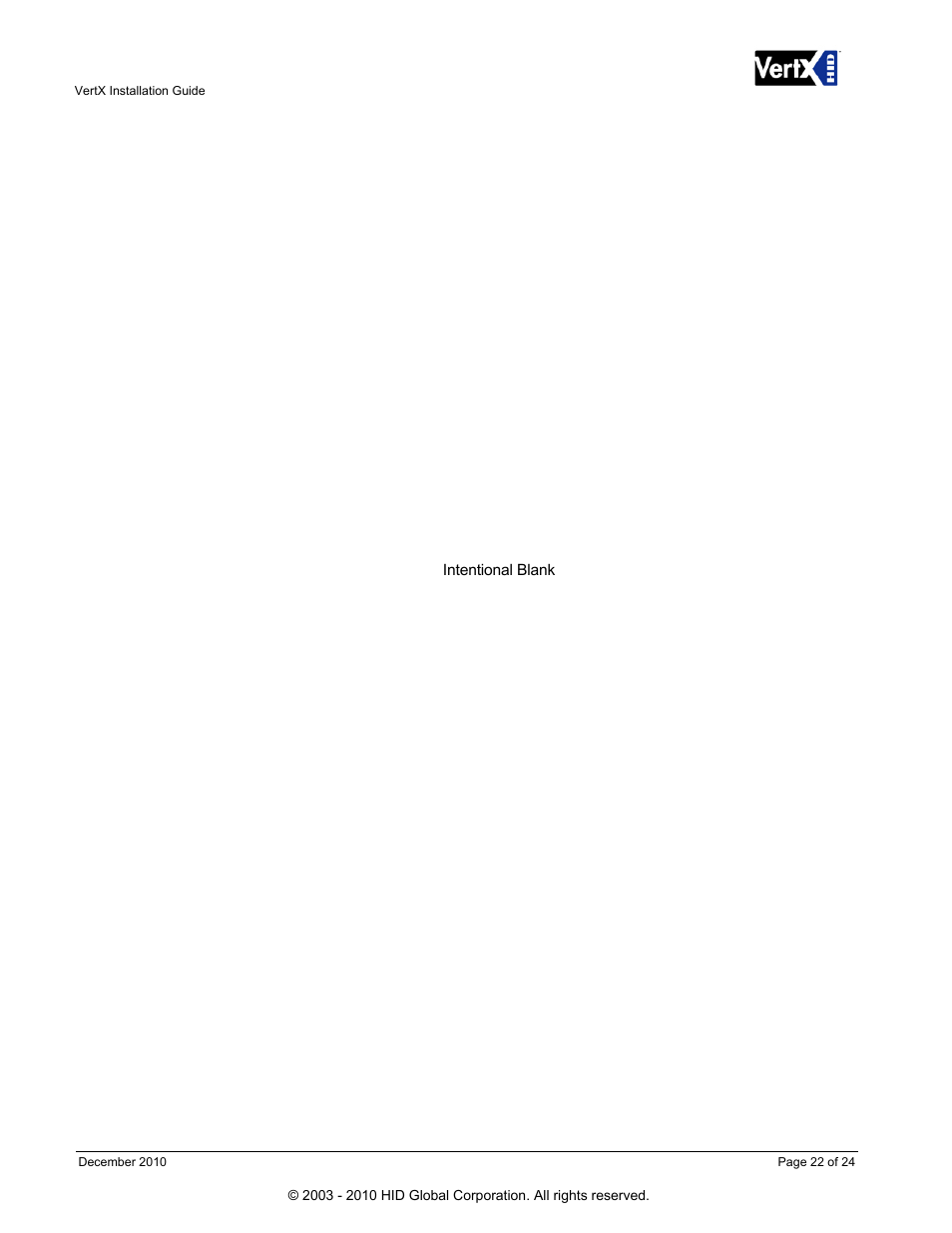 HID VertX V100, V200, V300, V1000, and V2000 Installation Guide User Manual | Page 22 / 24