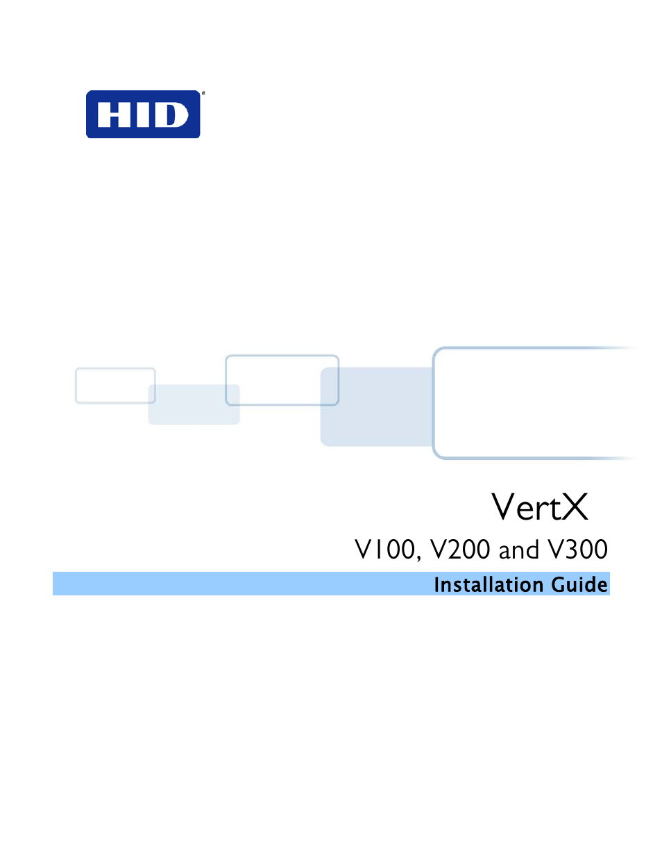 HID VertX Vx00 Installation Guide User Manual | 10 pages