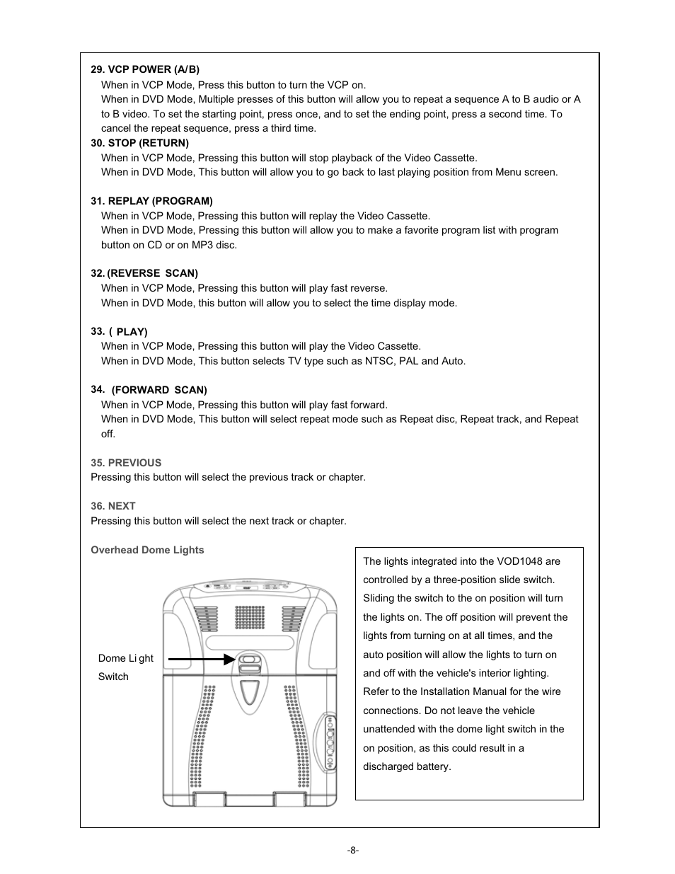 Audiovox VOD1048 User Manual | Page 9 / 19