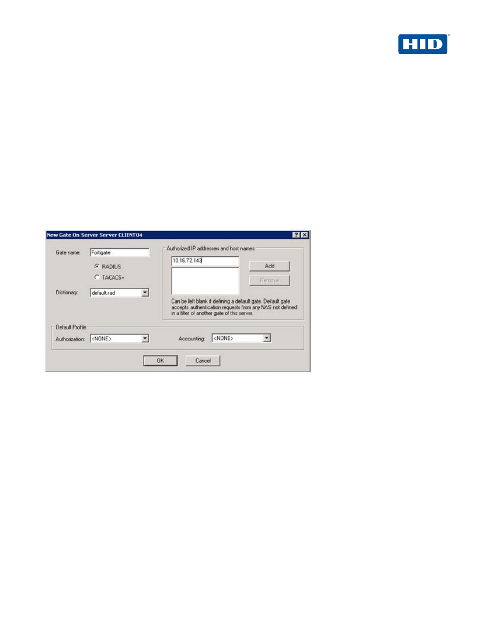 0 configure 4tress aaa, 1 procedure 1: configure fortigate gate, Configure 4tress aaa | Procedure 1: configure fortigate gate | HID ActivID AAA OOB & SSL User Manual | Page 15 / 24