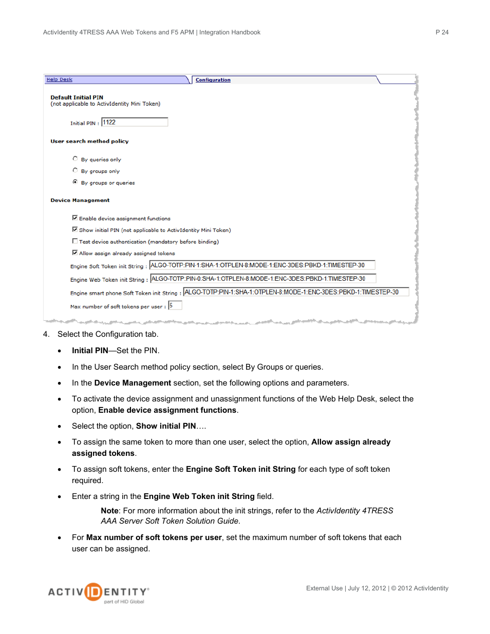 HID ActivID 4TRESS AAA Server and F5 BIG-IP User Manual | Page 24 / 29