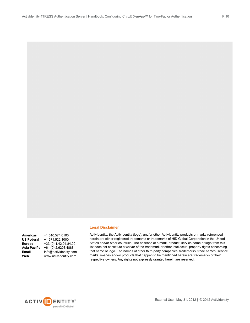 HID ActivID 4TRESS AS and Citrix XenApp User Manual | Page 10 / 10