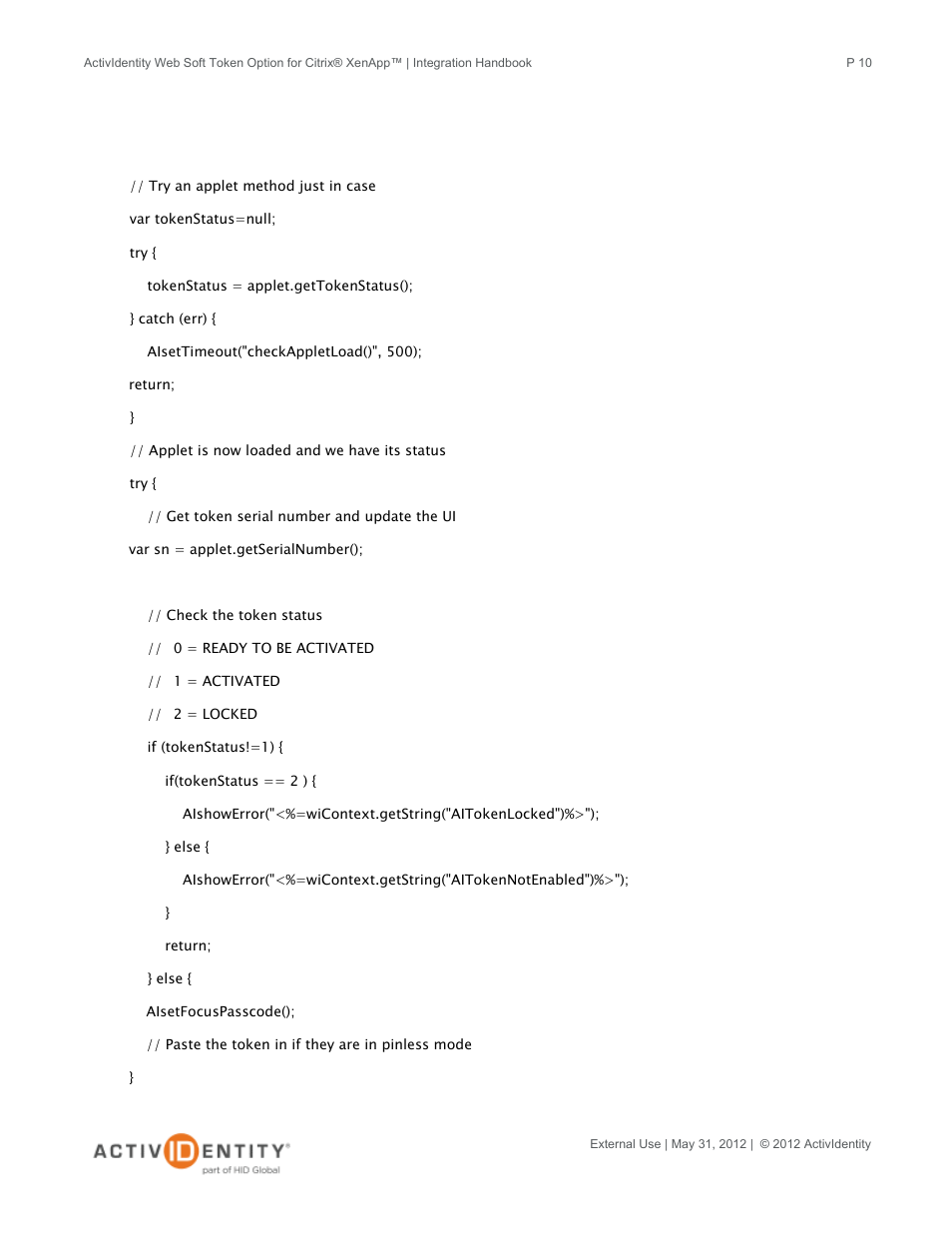 HID ActivID Web Soft Token and Citrix XenApp User Manual | Page 10 / 15