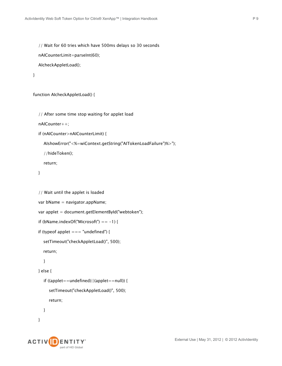 HID ActivID Web Soft Token and Citrix XenApp User Manual | Page 9 / 15
