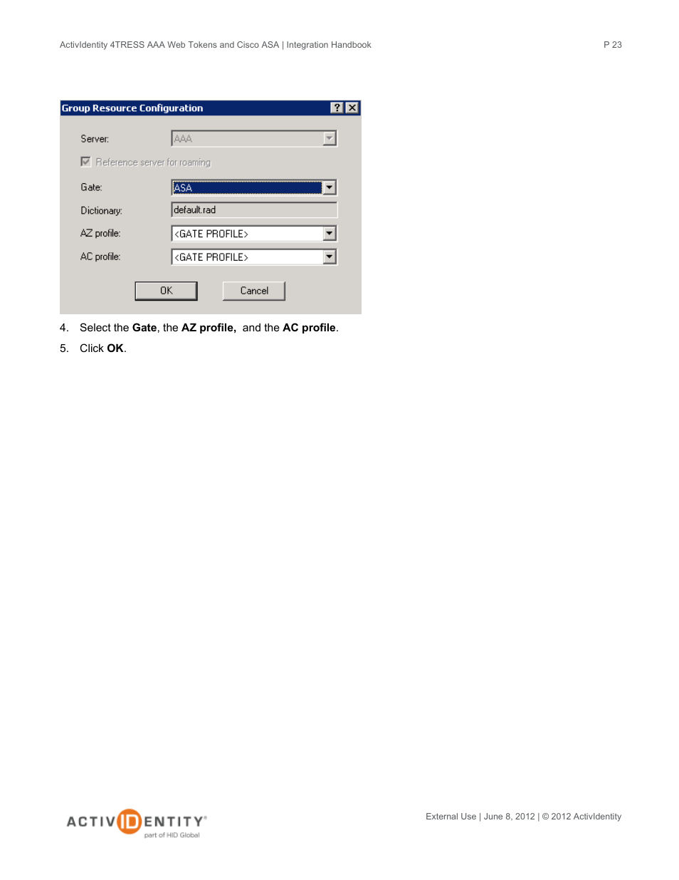 HID Cisco ASA and 4TRESS AAA Server User Manual | Page 23 / 31