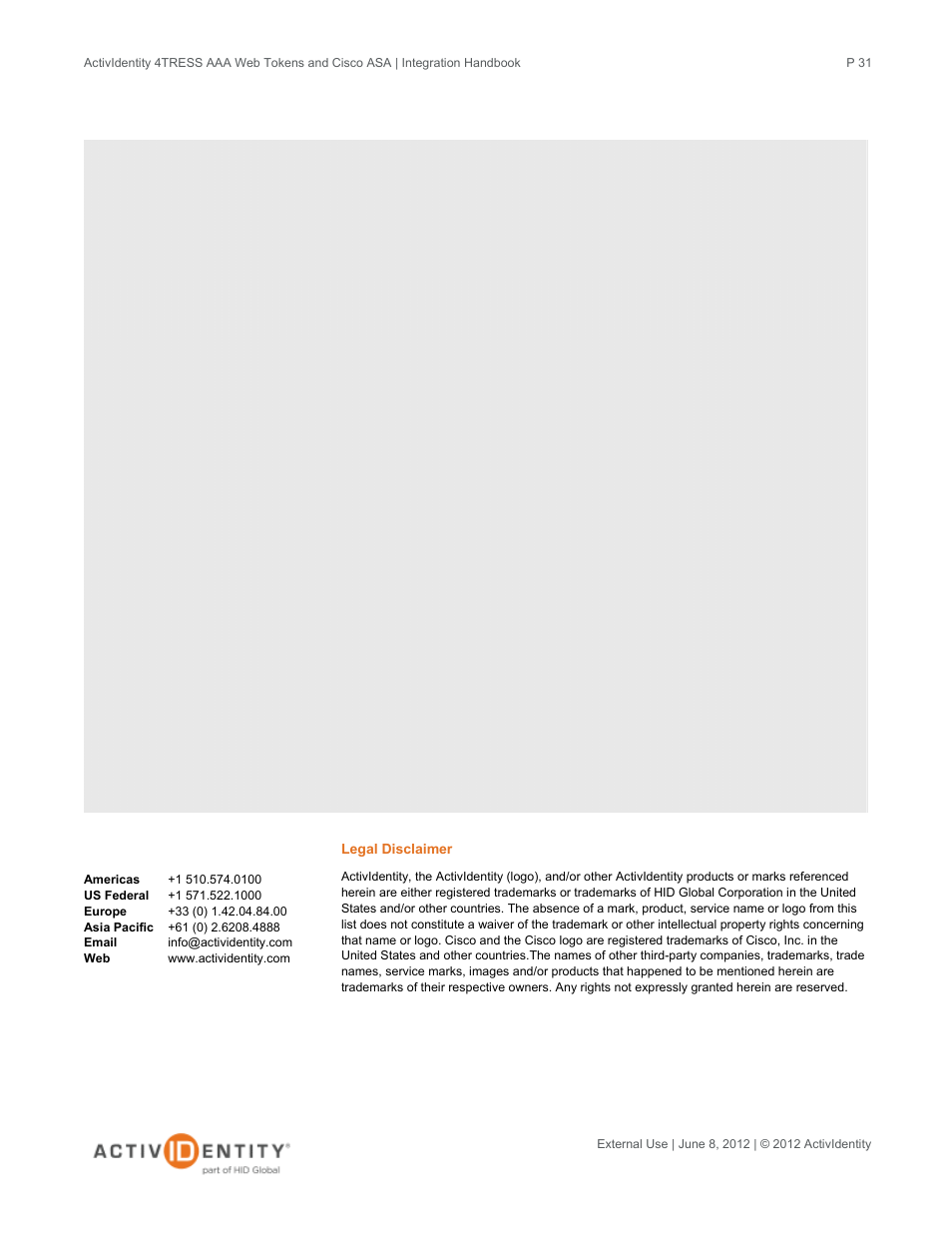 HID Cisco ASA and 4TRESS AAA Server User Manual | Page 31 / 31