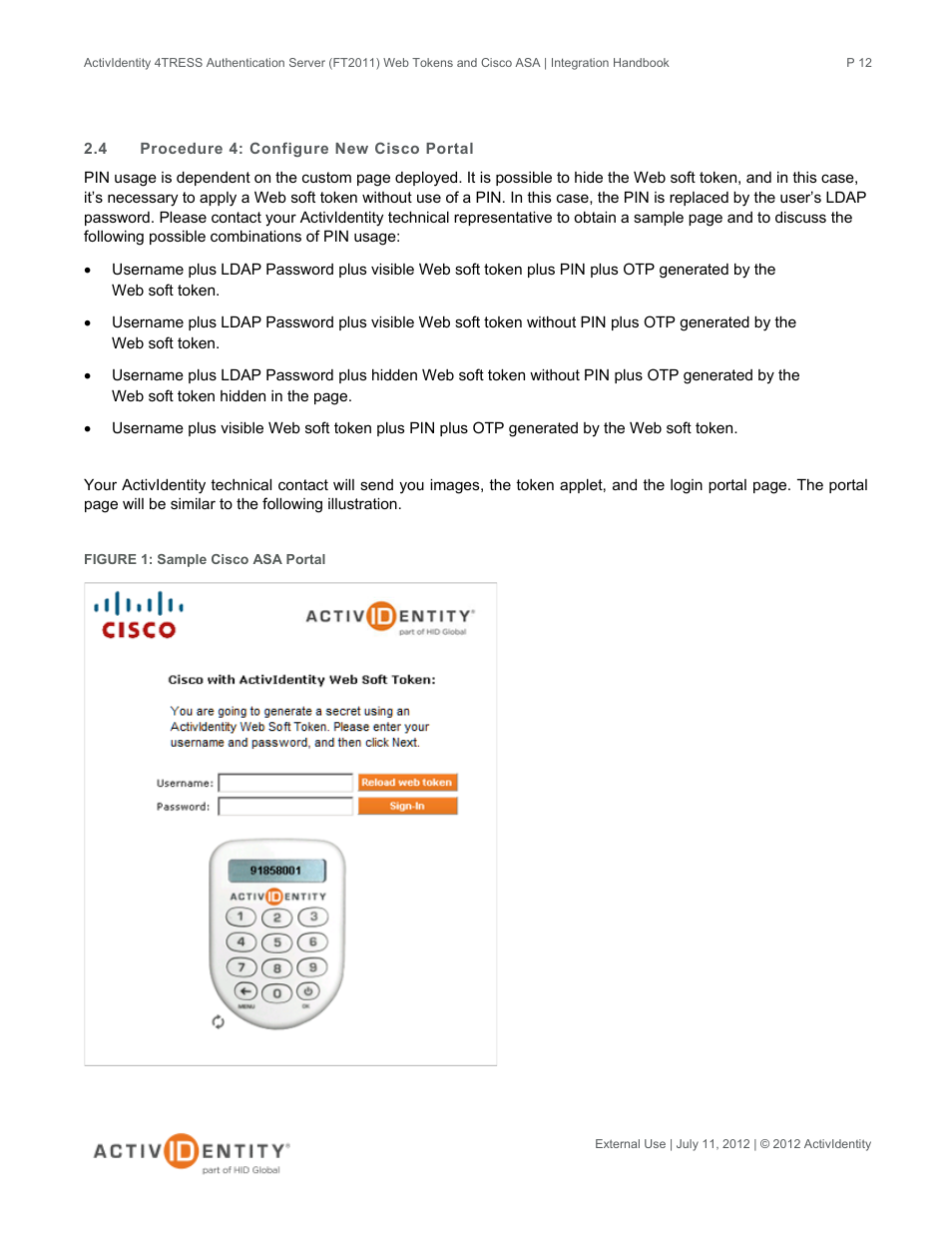 4 procedure 4: configure new cisco portal, Procedure 4: configure new cisco portal | HID Cisco ASA and 4TRESS AS User Manual | Page 12 / 34
