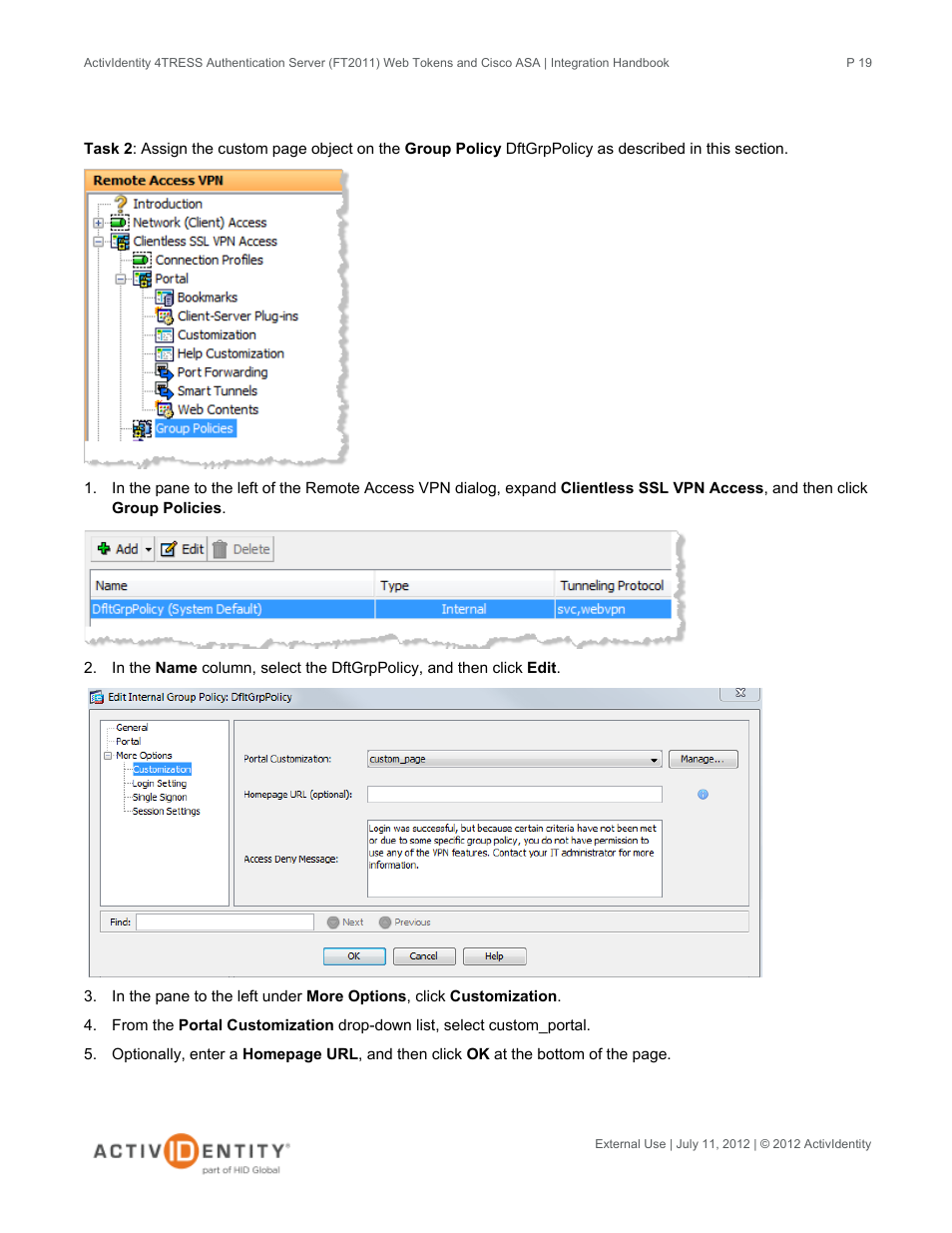 HID Cisco ASA and 4TRESS AS User Manual | Page 19 / 34
