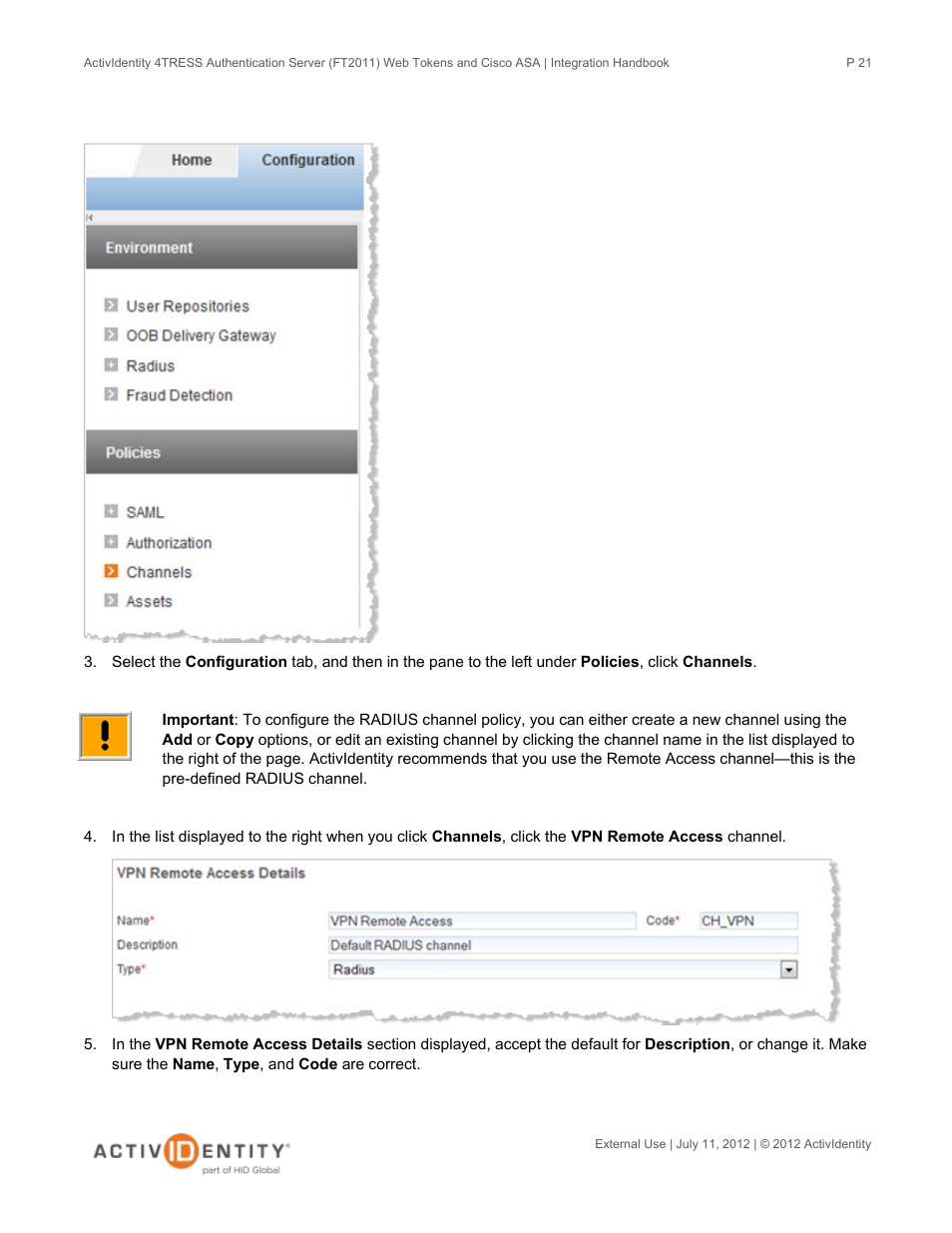 HID Cisco ASA and 4TRESS AS User Manual | Page 21 / 34