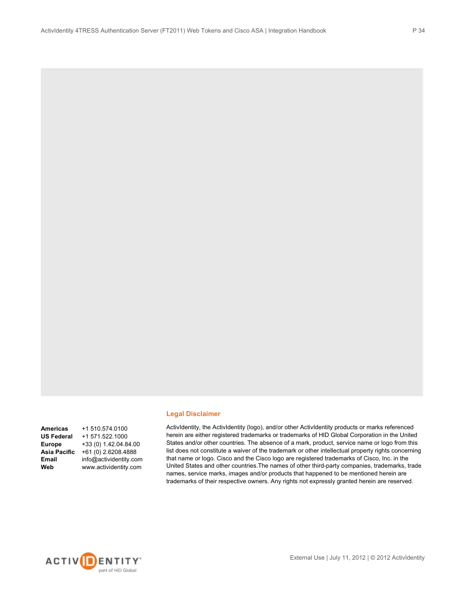 HID Cisco ASA and 4TRESS AS User Manual | Page 34 / 34