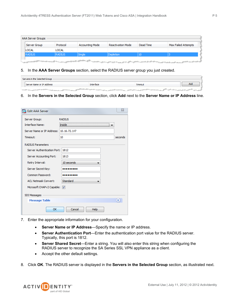 HID Cisco ASA and 4TRESS AS User Manual | Page 5 / 34