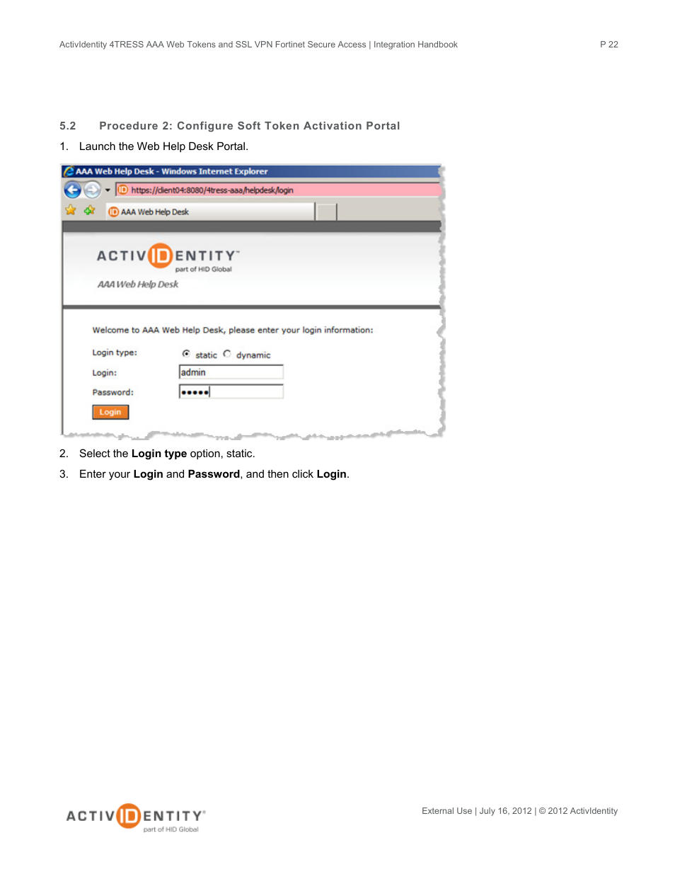 HID Fortinet and AAA Server User Manual | Page 22 / 28