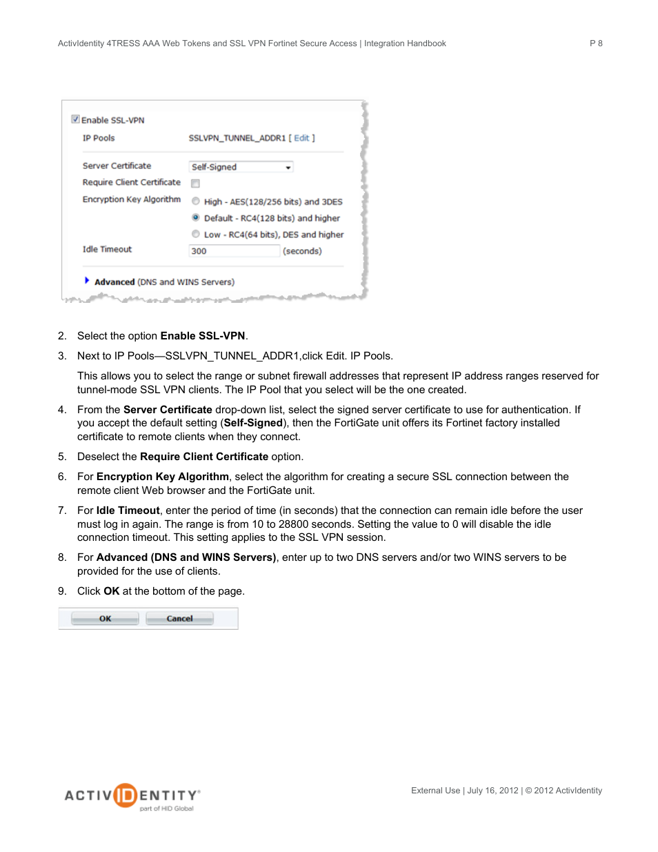 HID Fortinet and AAA Server User Manual | Page 8 / 28
