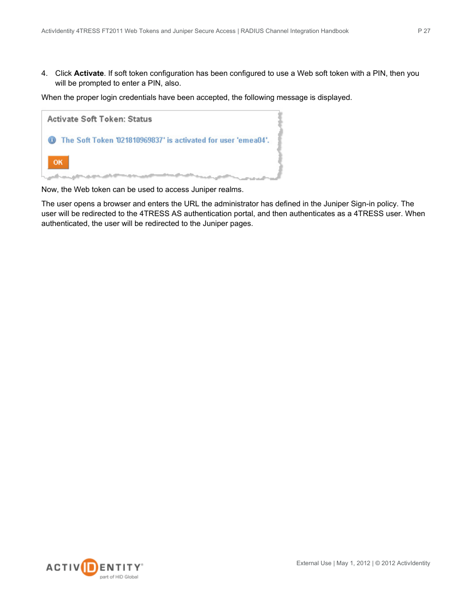 HID Juniper and 4TRESS AS User Manual | Page 27 / 30