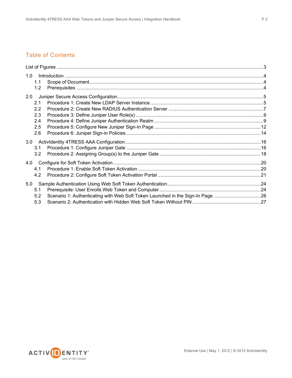 HID Juniper and AAA Server User Manual | Page 2 / 28