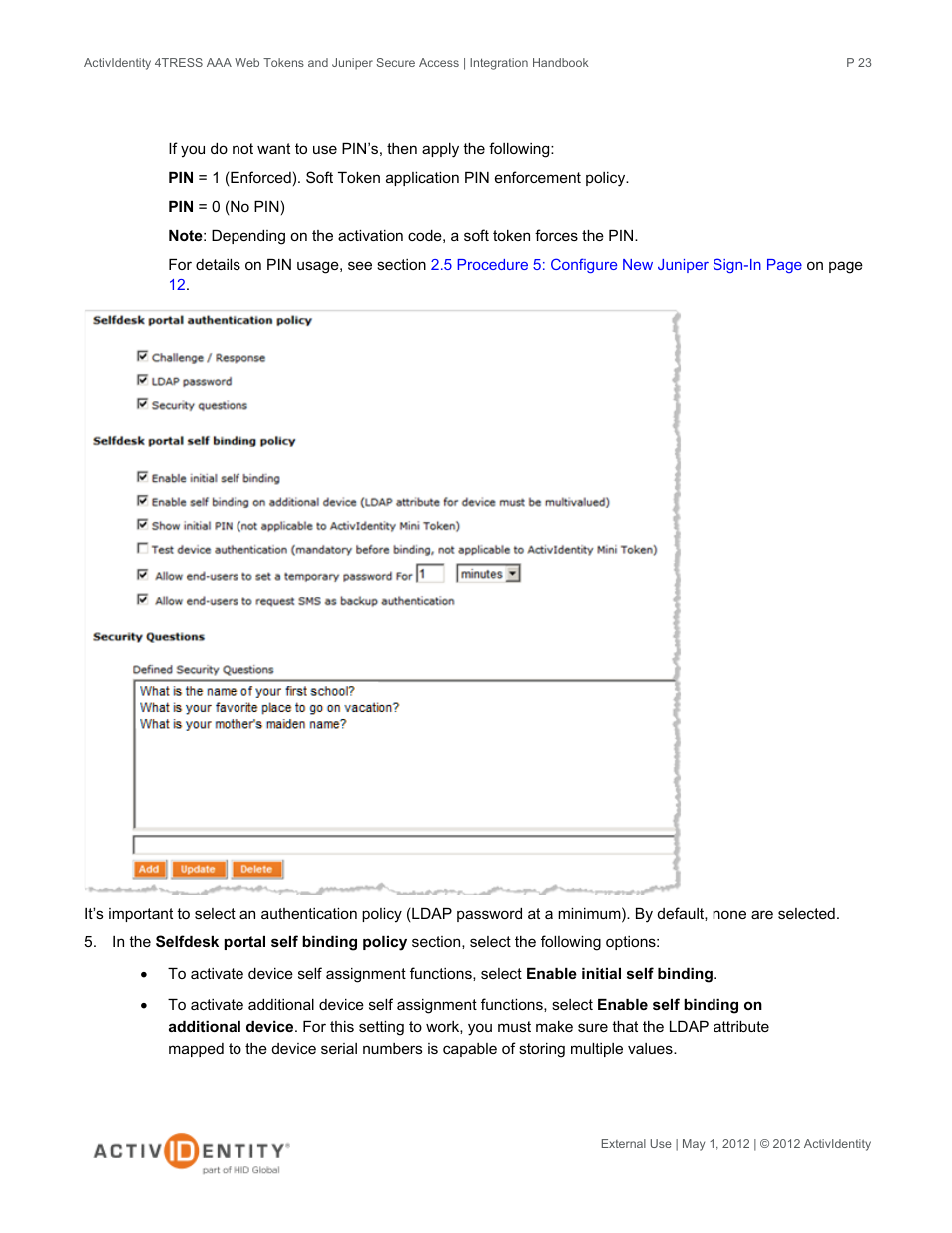 HID Juniper and AAA Server User Manual | Page 23 / 28