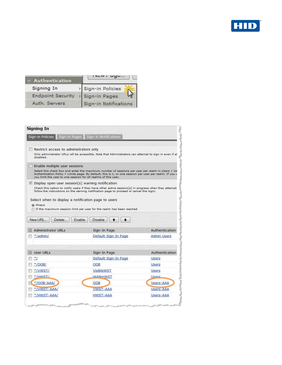 6 procedure 6: juniper sign-in policies, Procedure 6: juniper sign-in policies | HID Juniper and ActivID AAA OOB User Manual | Page 16 / 27