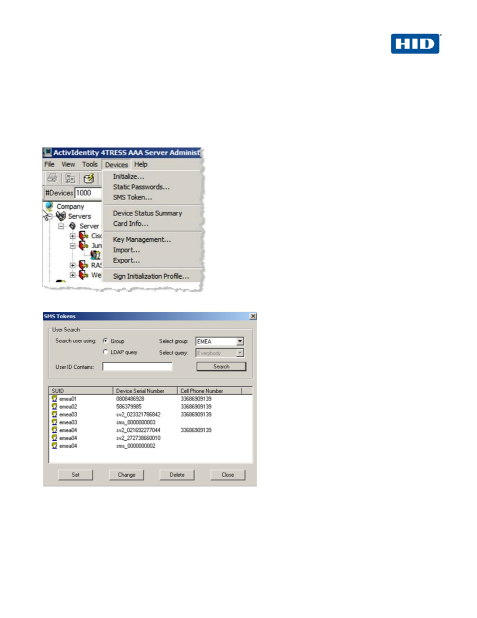 0 assign sms token(s), Assign sms token(s) | HID Juniper and ActivID AAA OOB User Manual | Page 23 / 27