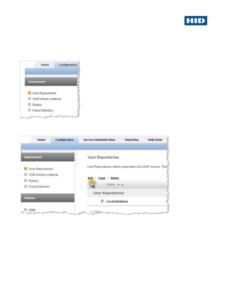 2 create user repository, Create user repository | HID Juniper and ActivID AS OOB User Manual | Page 20 / 30