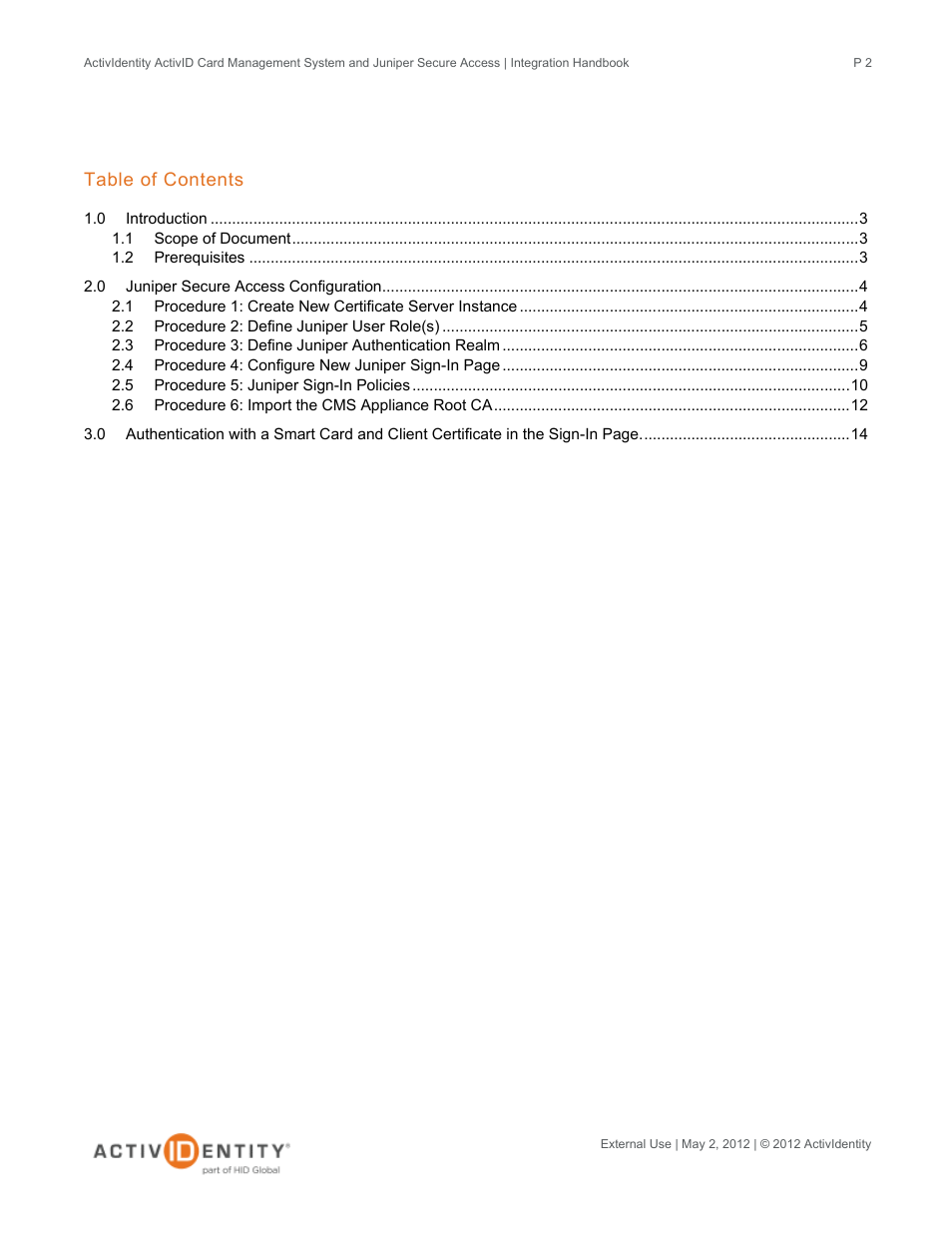 HID Juniper and CMS User Manual | Page 2 / 15