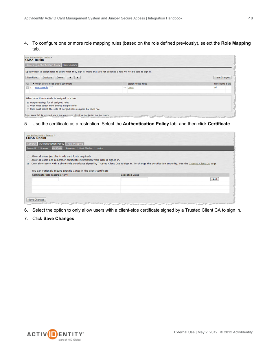 HID Juniper and CMS User Manual | Page 8 / 15