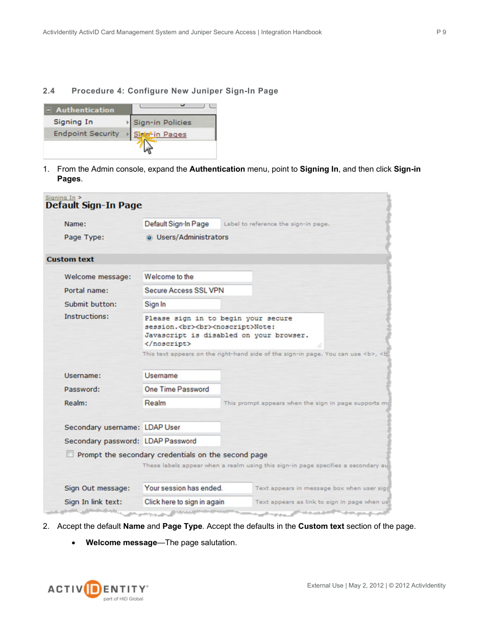 HID Juniper and CMS User Manual | Page 9 / 15