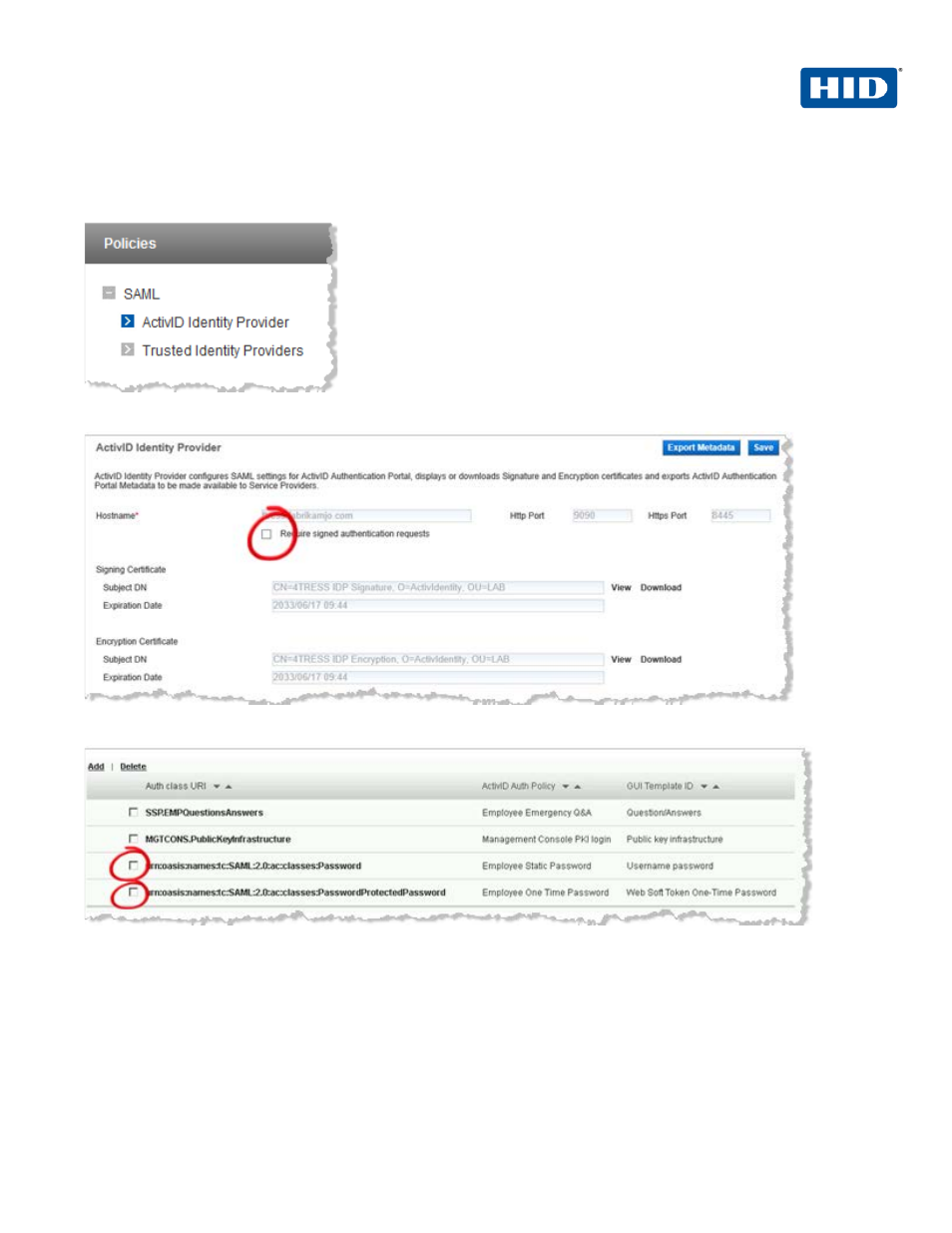 4 procedure 4: configure the identity provider, Procedure 4: configure the identity provider | HID Microsoft ADFS and ActivID AS using SAML User Manual | Page 25 / 31