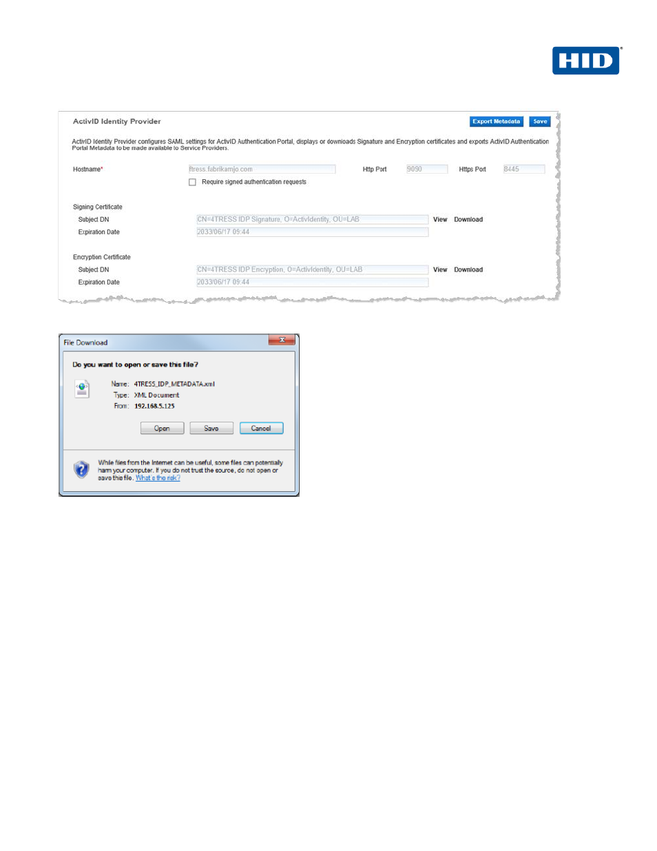 HID Microsoft ADFS and ActivID AS using SAML User Manual | Page 7 / 31