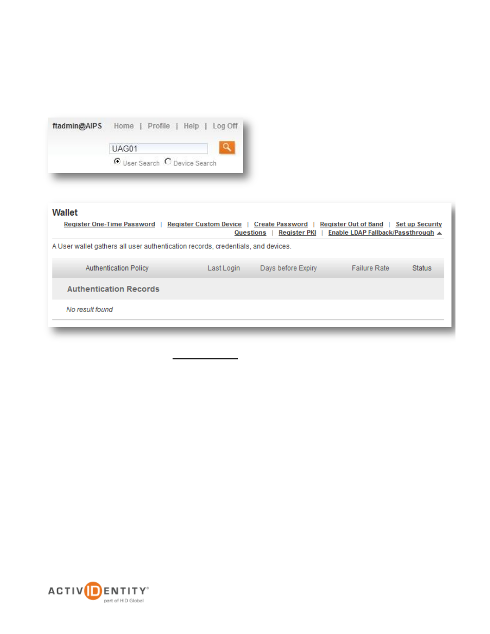 Assigning a static password for a user | HID Microsoft UAG and 4TRESS AS User Manual | Page 16 / 48
