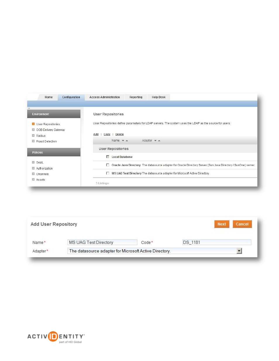 Adding the user repository, 0 configuring 4tress | HID Microsoft UAG and 4TRESS AS User Manual | Page 6 / 48