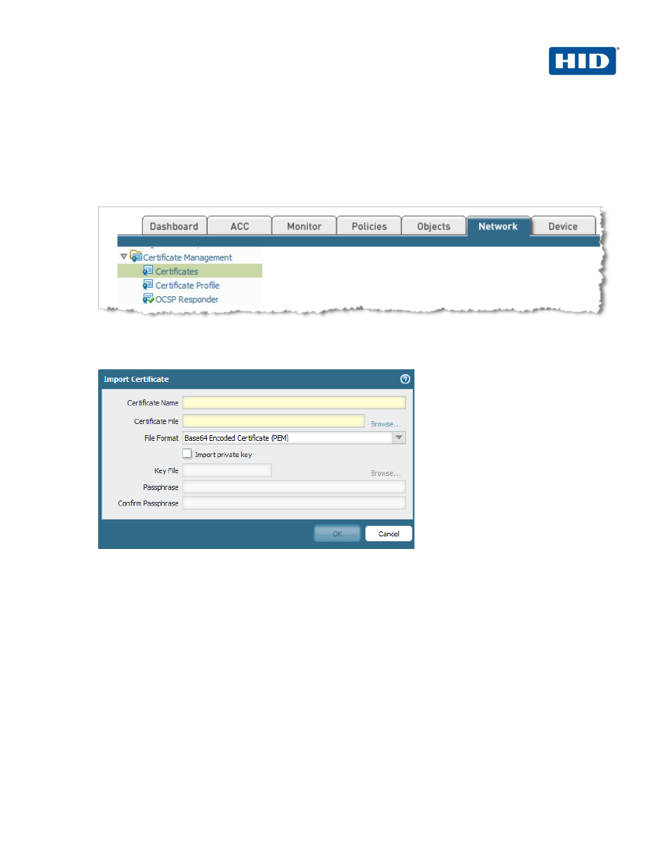 Configuring the ssl certificate | HID Palo Alto Networks and ActivID AAA User Manual | Page 10 / 26
