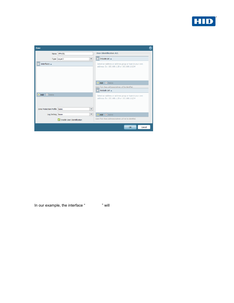 Configuring the tunnel interface | HID Palo Alto Networks and ActivID AAA User Manual | Page 8 / 26