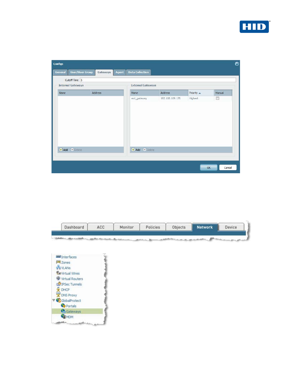 Configuring the gateway | HID Palo Alto Networks and ActivID AS User Manual | Page 14 / 31
