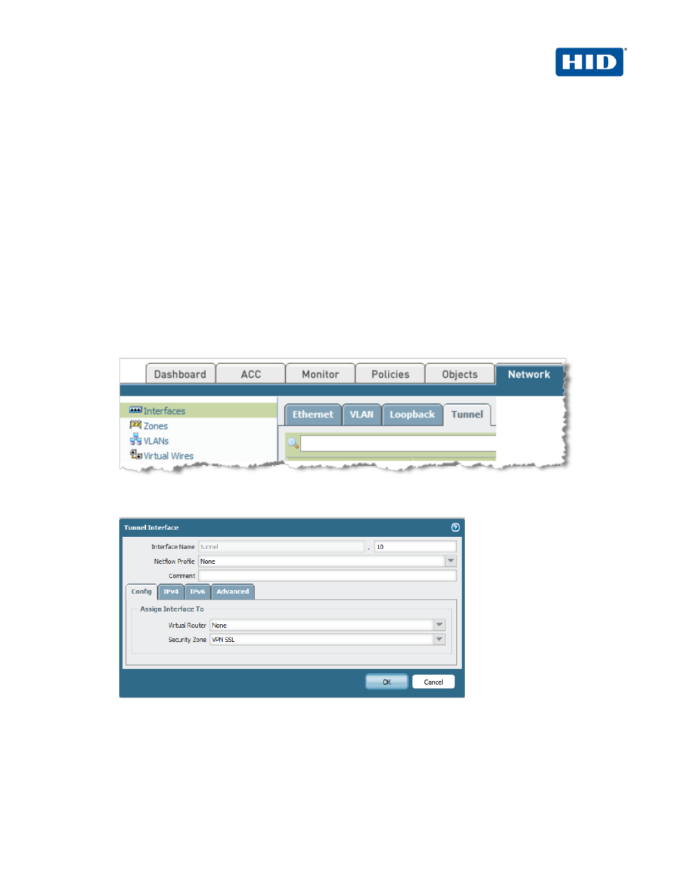 Configuring the tunnel interface | HID Palo Alto Networks and ActivID AS User Manual | Page 8 / 31