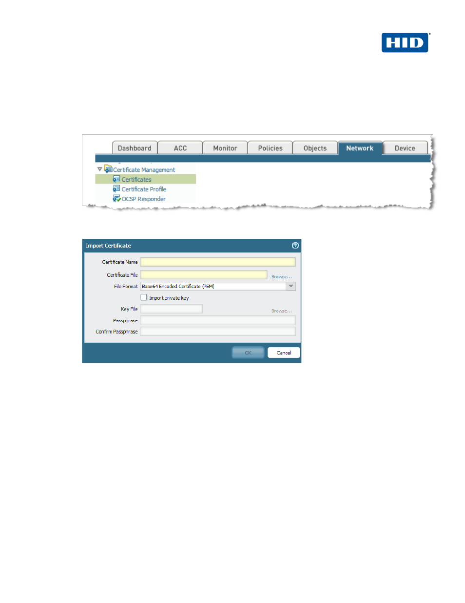Configuring the ssl certificate | HID Palo Alto Networks and ActivID AS User Manual | Page 9 / 31