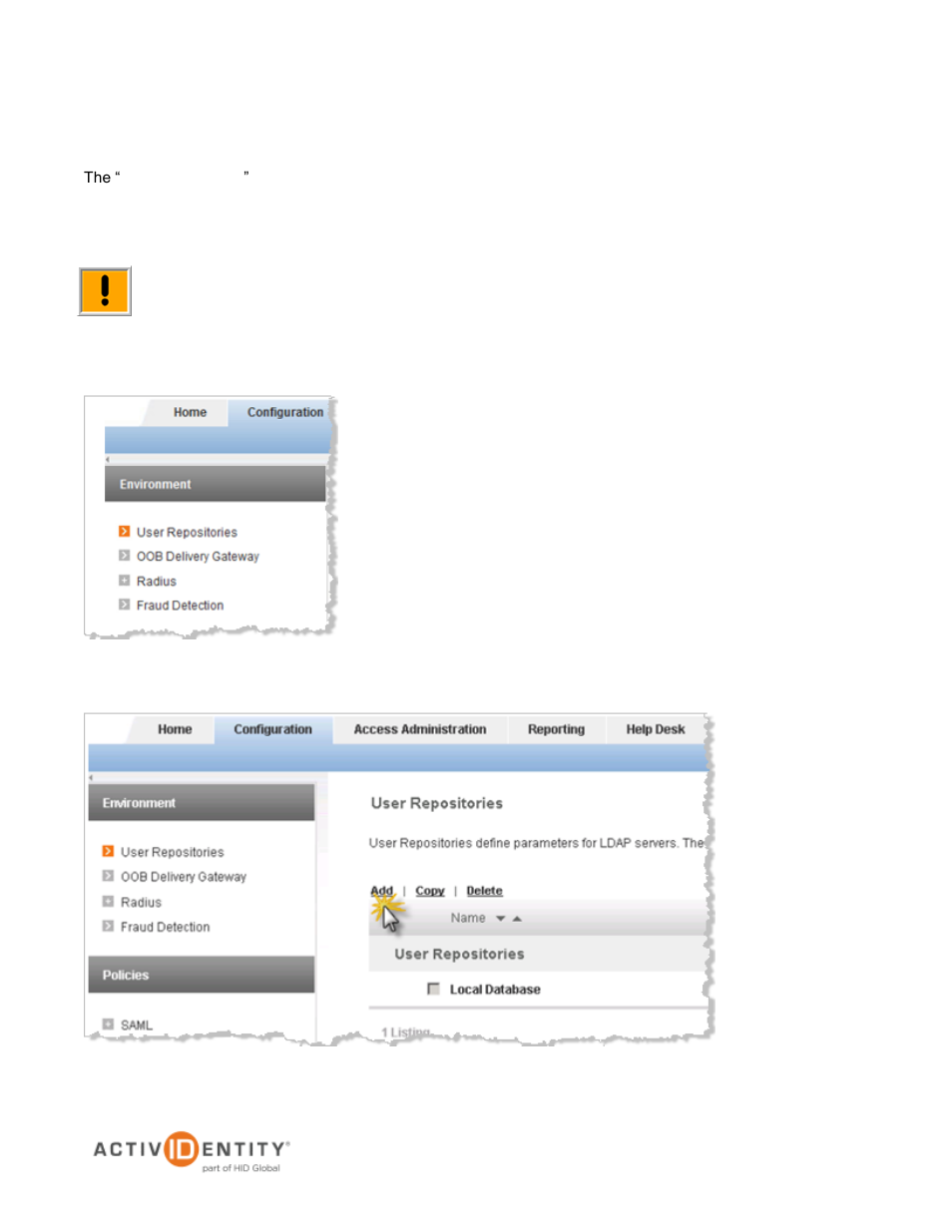 Create user repository | HID VMware View and 4TRESS AS User Manual | Page 10 / 14